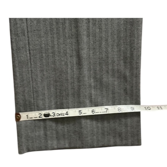 Vintage Stylish Talbots Wool Blend Gray Women’s Striped Straight Leg Trousers - Picture 11 of 13